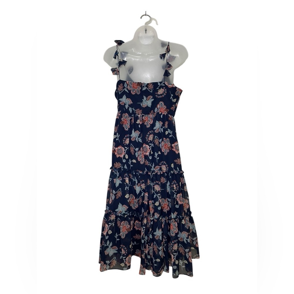Sachin and Babi New Dalia Tiered Floral Chiffon Midi Dress Size 4 - Picture 5 of 9